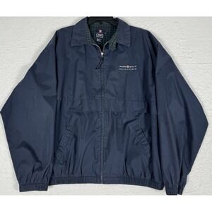 Chaps Ralph Lauren Golf Harrington Bomber Jacket Zip Casual Blue Mens XL